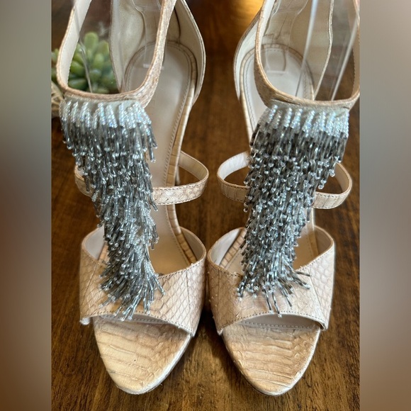 Pelle Moda | Beaded Fringe Sandal with 5” Stiletto Heel - Picture 4 of 9